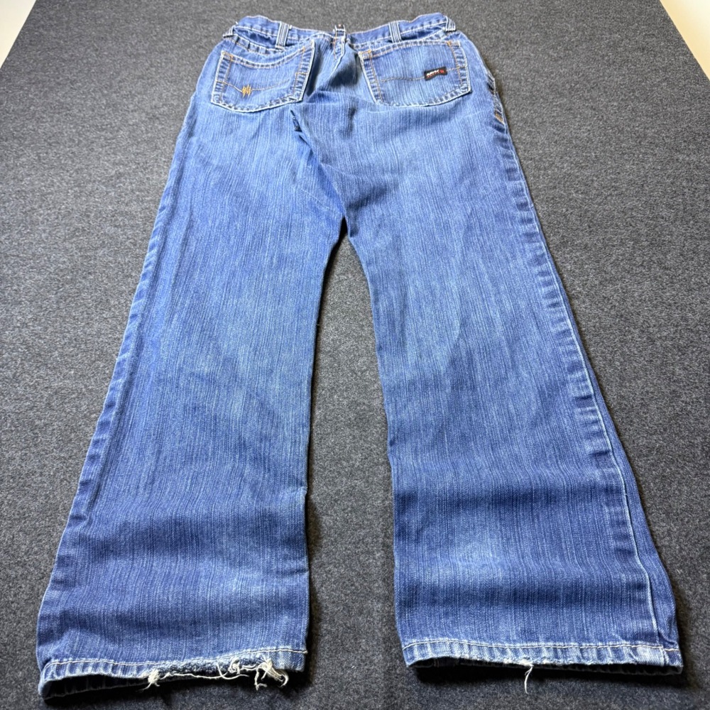 Ariat FR M4 Boot Jeans Mens 34x34 Blue Flame Resistant cowboy Workwear denim